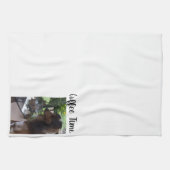 Coffee Time with a Cute Sheltie! Theedoek (Horizontaal)