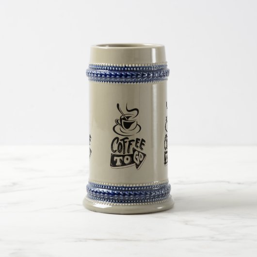 Coffee To Go Beer Stein – Aangepaste Mok in Duitse (Center)