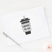 coffee to go ovale sticker (Envelop)