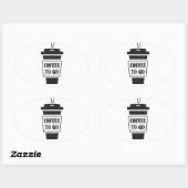 coffee to go ovale sticker (Vel)