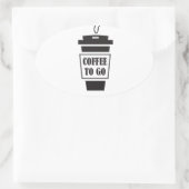 coffee to go ovale sticker (Tas)