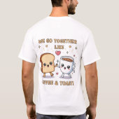 Coffee & Toast – Adorable Breakfast Buddies Cartoo T-shirt (Achterkant)