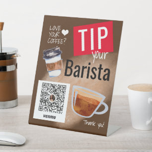 Coffee Truck Coffee Barista Pedestal Sign Reclamebord Met Voetstuk