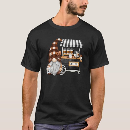 Coffee Truck Dad For Coffee Summer Gnome Graphic T-shirt (Voorkant)