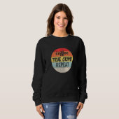 Coffee True Crime Herhaal Retro Sunset Graphic Trui (Voorkant volledig)
