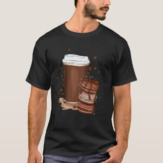 Coffee Tumbler And Macaroon Cake Aesthetics ON BAC T-shirt