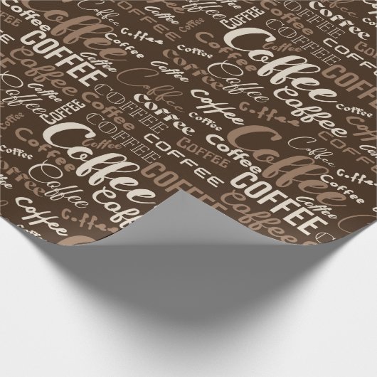 Coffee Typografie Cadeaupapier (Hoek)