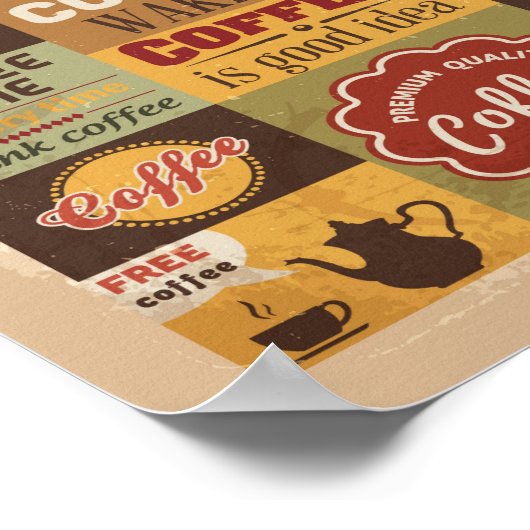 Coffee Typografie Poster (Hoek)