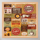 Coffee Typografie Poster (Voorkant)