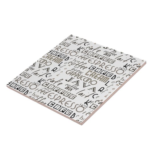 Coffee Typografie Tegeltje (Zijkant)