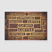 Coffee Typography Rustic Burlap Word FC6 Decoupage Tissuepapier (Voorkant)