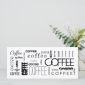 Coffee Typography Wenskaart (Staand voorkant)