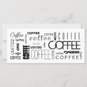 Coffee Typography Wenskaart (Voorkant)