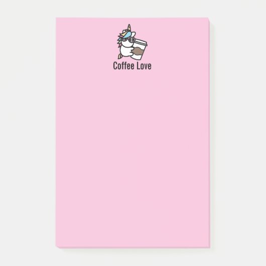 Coffee Unicorn Post-it Notes (Voorkant)