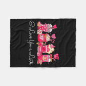 Coffee Valentine Shirt I Love You A Latte Fleece Deken (Voorkant (Horizontaal))