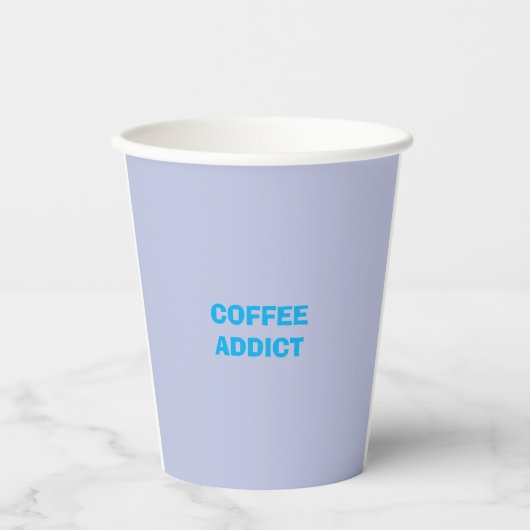 COFFEE-verslaafde Papieren Bekers (Voorkant)