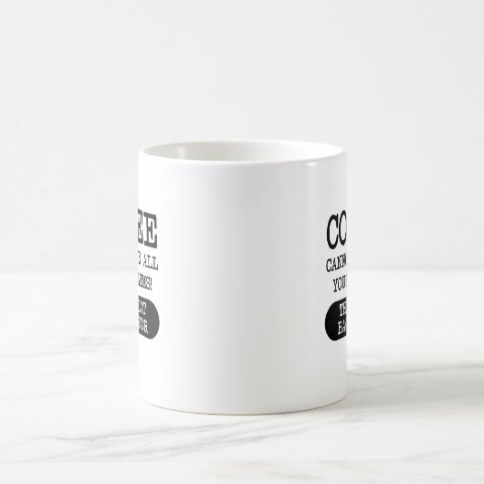 Coffee Versus Bacon Funny Mug Koffiemok (Center)