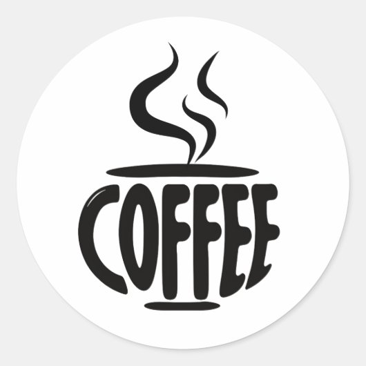 Coffee Vibes, de stoom van perfectie Coffee Lover Ronde Sticker (Voorkant)