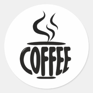 Coffee Vibes, de stoom van perfectie Coffee Lover Ronde Sticker