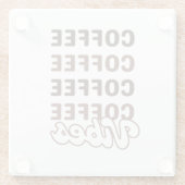 Coffee Vibes Glazen Onderzetter (Achterkant)