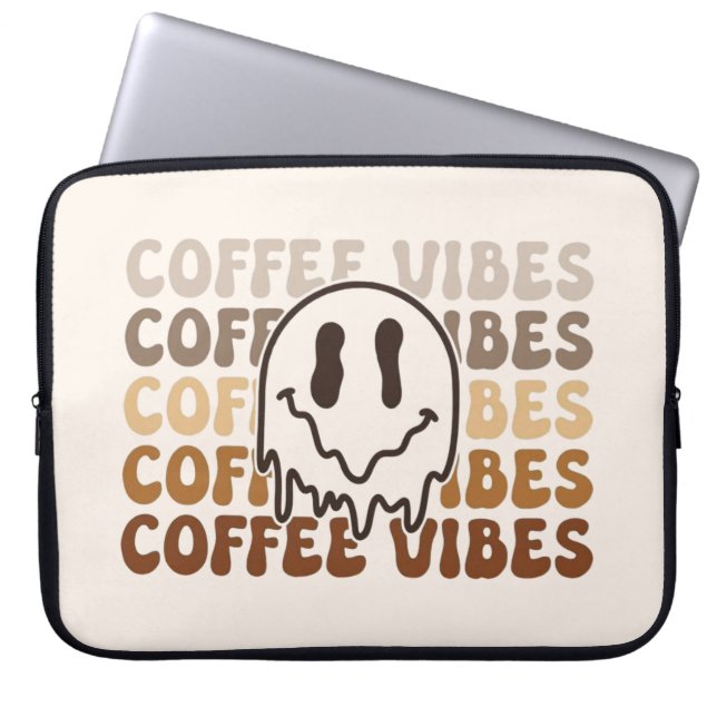 Coffee Vibes Laptop Sleeve (Voorkant)