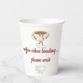 Coffee Vibes Loading – Minimal Coffee Mug  Papieren Bekers (Voorkant)