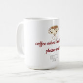 Coffee Vibes Loading – Minimale koffiebeker  Koffiemok (Voorkant links)
