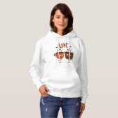 Coffee Vibes Minimalist Latte Art  Hoodie (Voorkant volledig)