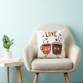 Coffee Vibes Minimalist Latte Art  Kussen (Stoel)