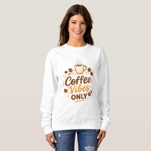 Coffee Vibes Only – Boho Coffee Design Trui (Voorkant volledig)