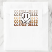 Coffee Vibes Rechthoekige Sticker (Tas)