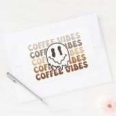 Coffee Vibes Rechthoekige Sticker (Envelop)