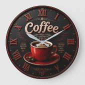 Coffee Vintage Latte Grote Klok (Voorkant)