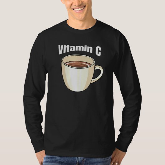 Coffee Vitamin C Cafe Beverage Caffeine Coffee Dri T-shirt (Voorkant)