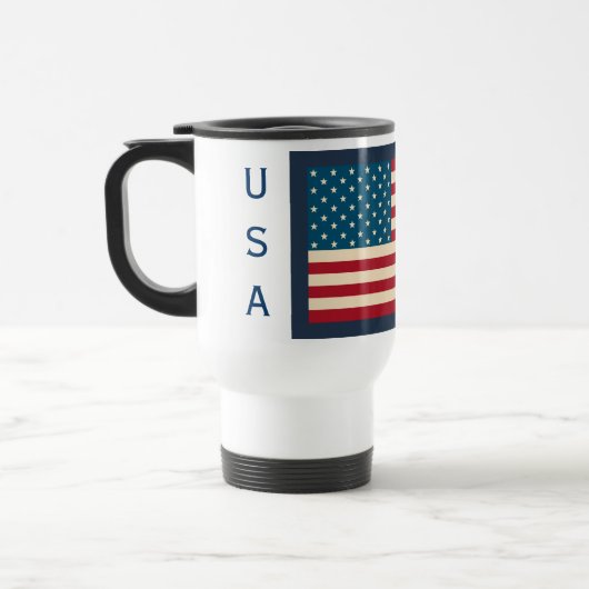 Coffee voor Amerikaanse vlag Reisbeker (Links)