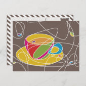 COFFEE-vormen retro Briefkaart (Voorkant / Achterkant)