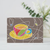 COFFEE-vormen retro Kaart (Staand voorkant)