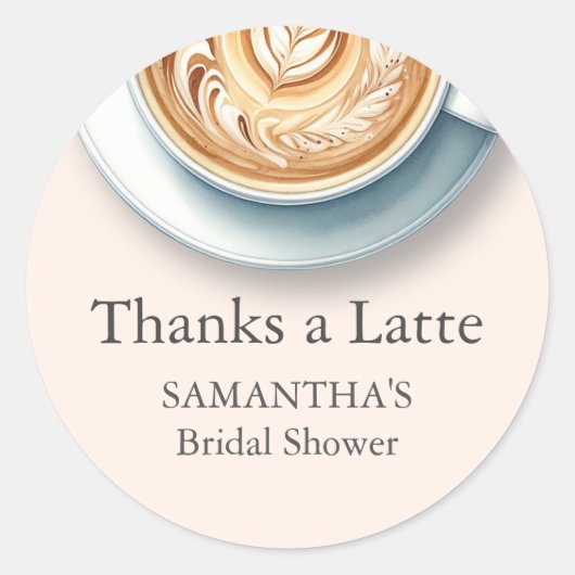 Coffee Vrijgezellenfeest Theme Stickers (Voorkant)