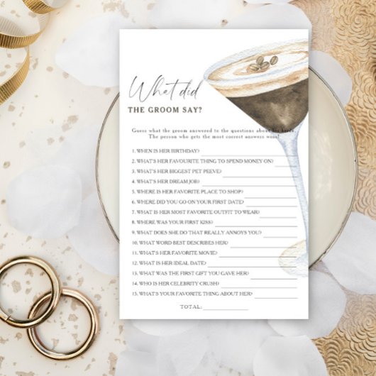 Coffee vrijgezellenfeest Wat zei de bruidegom