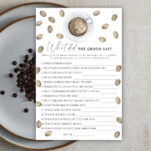 Coffee vrijgezellenfeest Wat zei de bruidegom