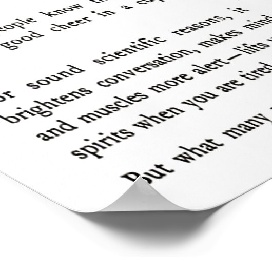 "COFFEE W SANTA"-RECLAME VOOR HET AANGEPASTE POSTE POSTER (Hoek)