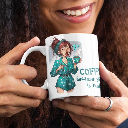 Coffee! Want gapen is onbeleefd Grote Koffiekop