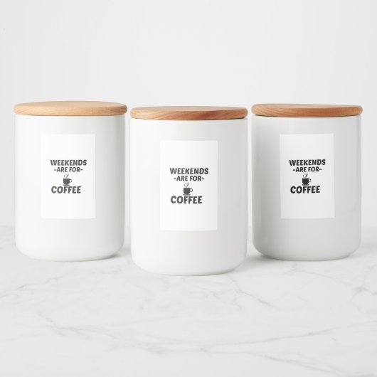 COFFEE WEEKEND VOEDSELCONTAINER ETIKET (Flessen)