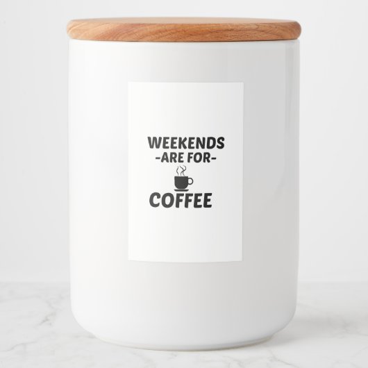 COFFEE WEEKEND VOEDSELCONTAINER ETIKET (Voorkant)
