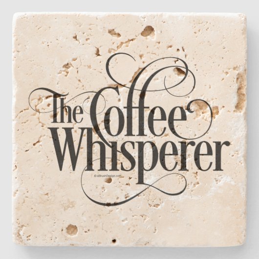 Coffee Whisperer Stenen Onderzetter (Voorkant)