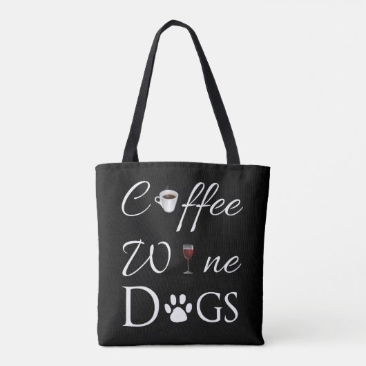 Coffee Wine-Canvas tas (Achterkant)