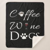 Coffee Wine Dogs Sherpa Blanket Sherpa Deken (Voorkant)