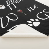 Coffee Wine Dogs Sherpa Blanket Sherpa Deken (3/4)