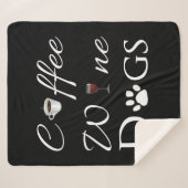 Coffee Wine Dogs Sherpa Blanket Sherpa Deken (Voorkant (horizontaal))