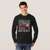 Coffee Wine Quote Barista Cool Coffee Wine 7 T-shirt (Voorkant volledig)